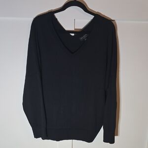 Banana Republic Factory Black V-Neck Sweater